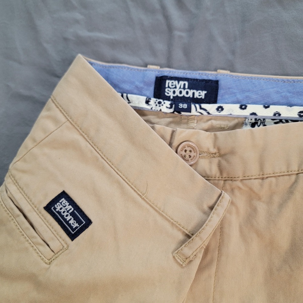 Reyn‎ Spooner Khaki Pants Men's 38x28 Beige Chino Cotton Twill Outdoors Surfer